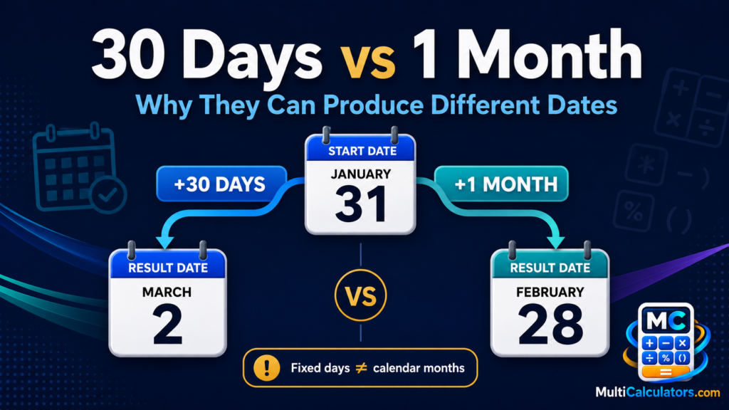 30 days from January 31 compared with one month from January 31