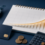 Credit card beside a calendar and rising daily interest curve