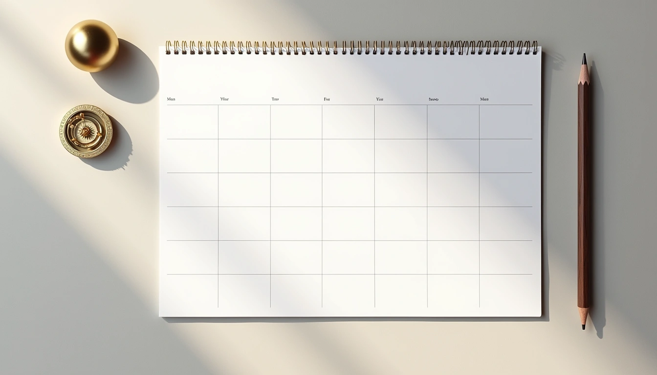 A seven-part calendar concept representing the origin of the seven-day week