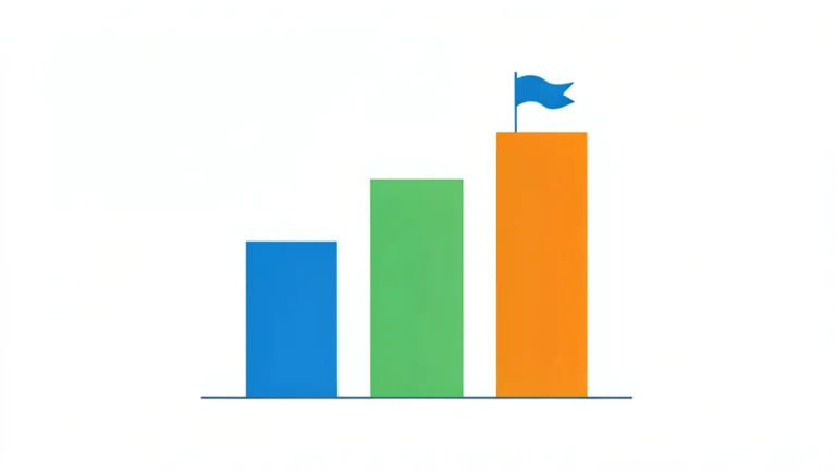 Clean line chart icon of three race distance bars rising in height, no people, no text, simple flat style