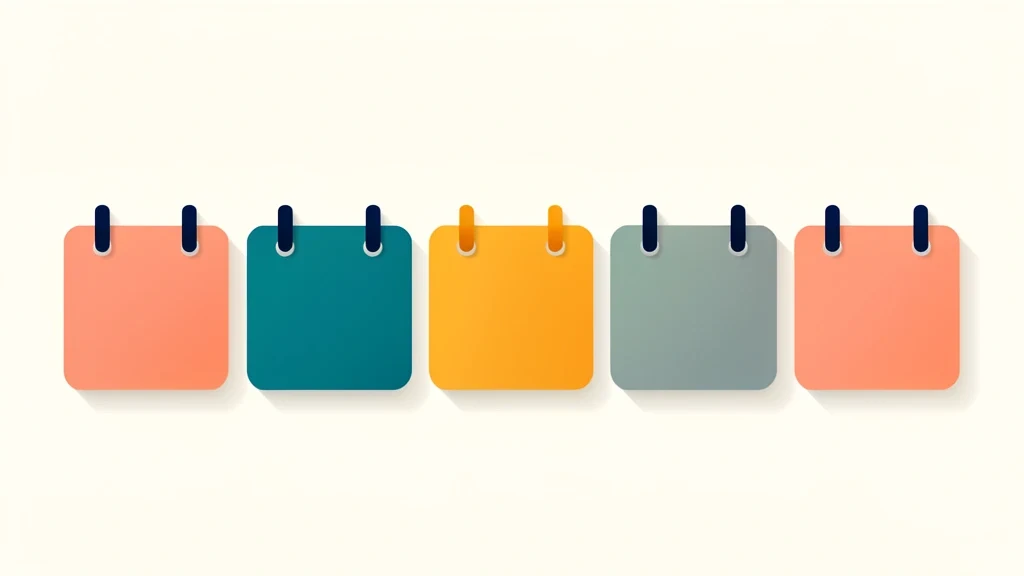 A clean week calendar strip with five weekday squares marked as working days and two weekend squares set apart