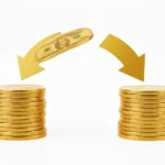 Cash flowing into and out of a small business, coins moving through an open register drawer, representing money in and money out