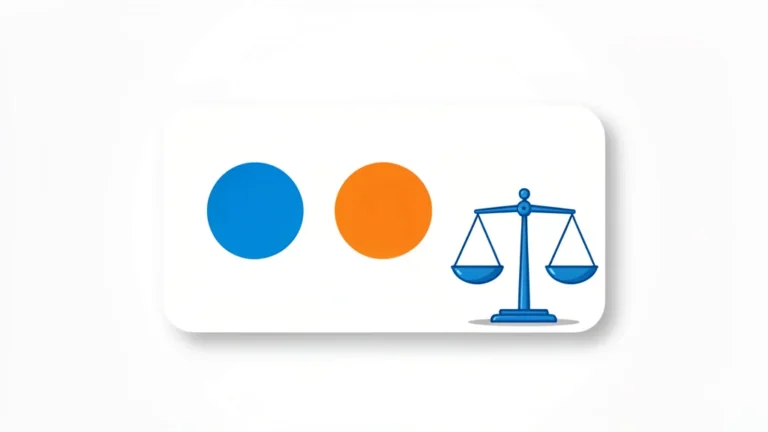 A simple lab report icon beside a balance scale showing two cholesterol numbers, clean concept, no people