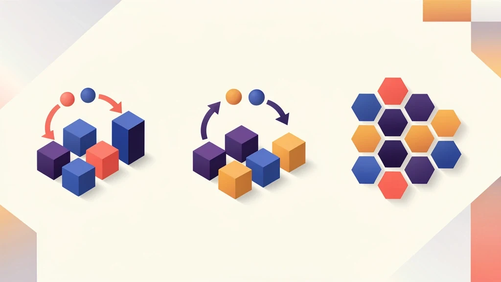 Colorful diagram linking binary, decimal, and hex number bases with place value blocks, no people, no text