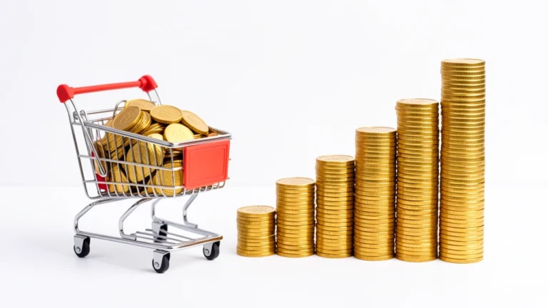 A single repeat customer icon connected to a series of rising purchase blocks over time, representing the total value one customer generates across a relationship, no text in image