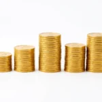 Row of bars at different heights representing higher and lower profit margins across industry types, no text in image