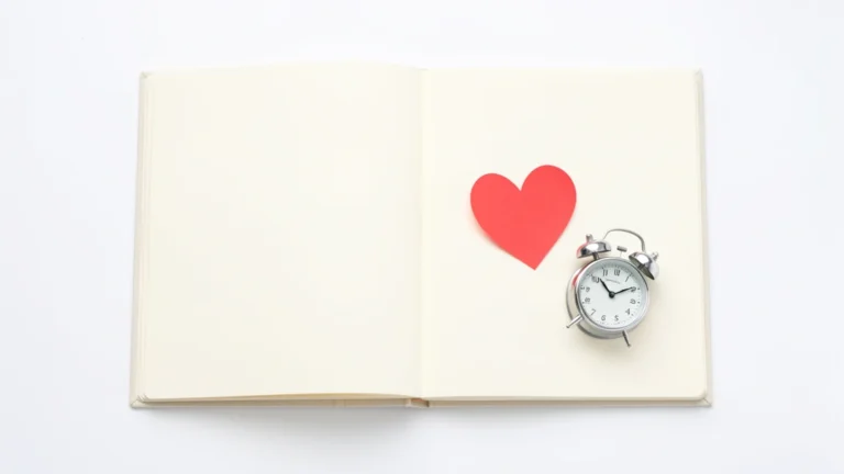 A wall calendar with a small heart marking a single day, representing an estimated pregnancy due date, no text in the image and no real person