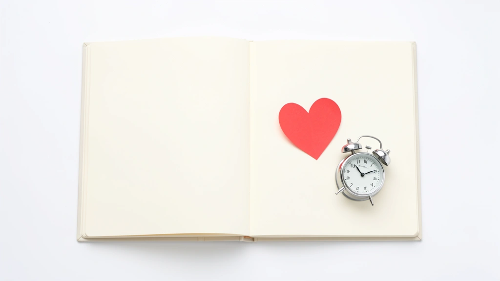 A wall calendar with a small heart marking a single day, representing an estimated pregnancy due date, no text in the image and no real person