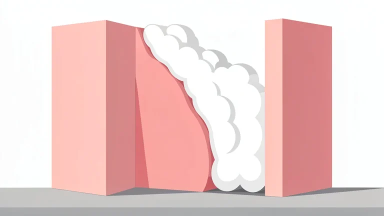 A cross section of a wall showing thick layered insulation material, no people, no text