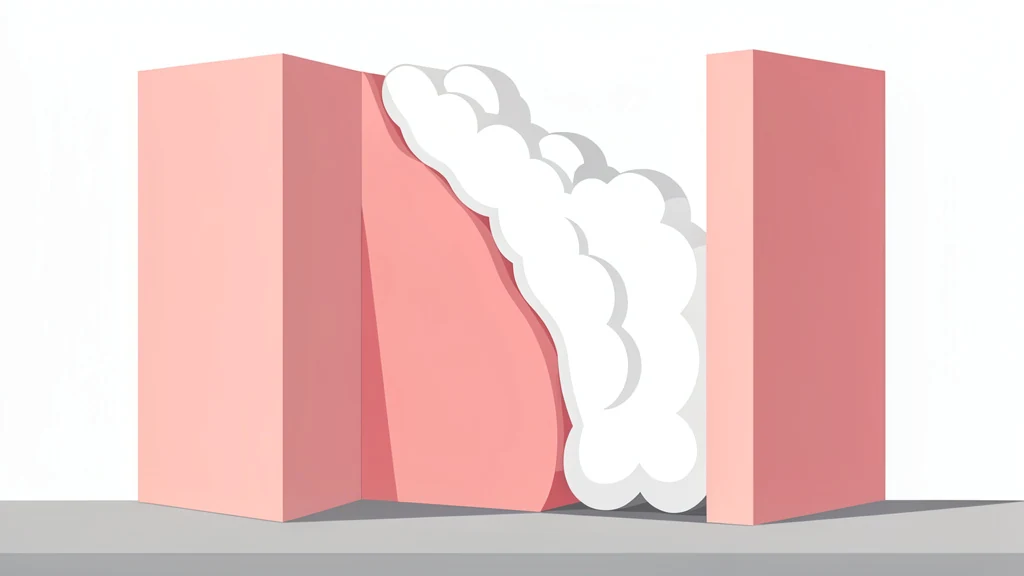 A cross section of a wall showing thick layered insulation material, no people, no text