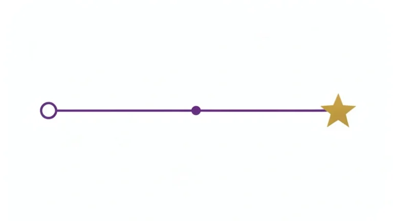 A simple birth-year to target-year timeline with an age counter, clean flat style, no people, no text