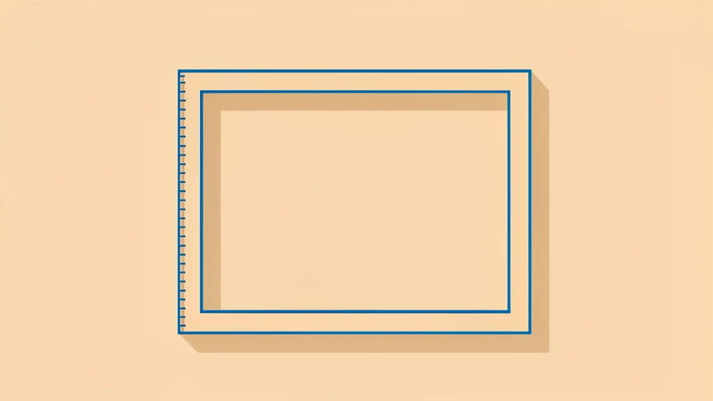 A simple rectangular room outline with a measuring tape along two sides, clean flat style, no text, no people