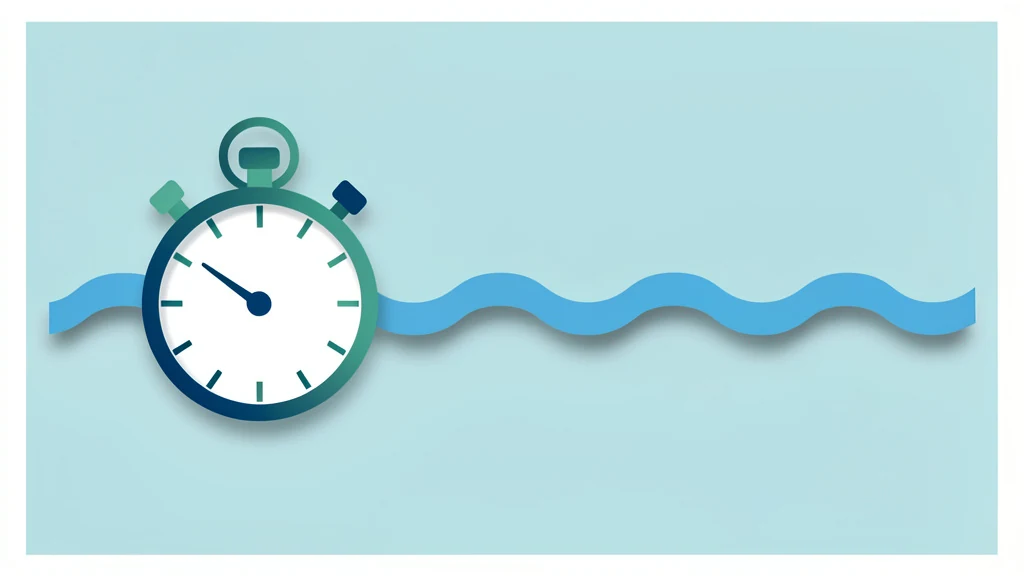 A stopwatch beside a simple swim lane line, no people, no text in image