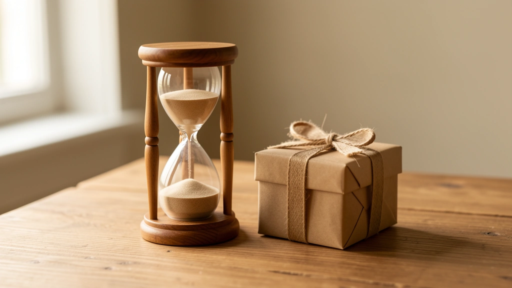 A single wristwatch resting beside a small stack of folded paper currency on a plain wooden surface, no text, no numbers, no real person's hands or face