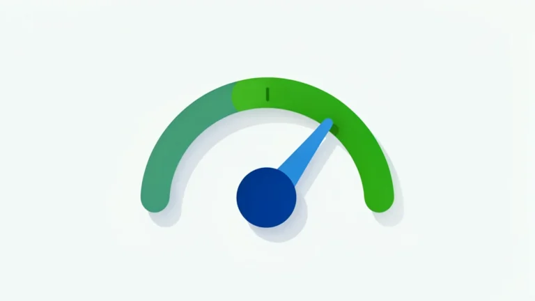 A simple energy meter rising from a resting level to an active level, clean shapes, no people, no text