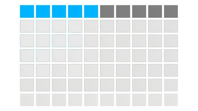 A weekly calendar grid with weekday boxes highlighted in blue and weekend boxes grayed out