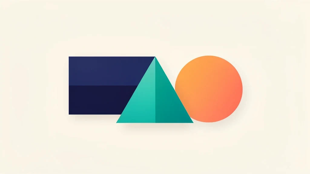 Colorful geometry diagram of a rectangle, triangle, and circle with area formula labels on a clean background