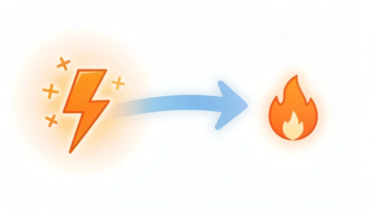 A joule energy icon and a calorie energy icon linked by an equals sign, clean concept, no people