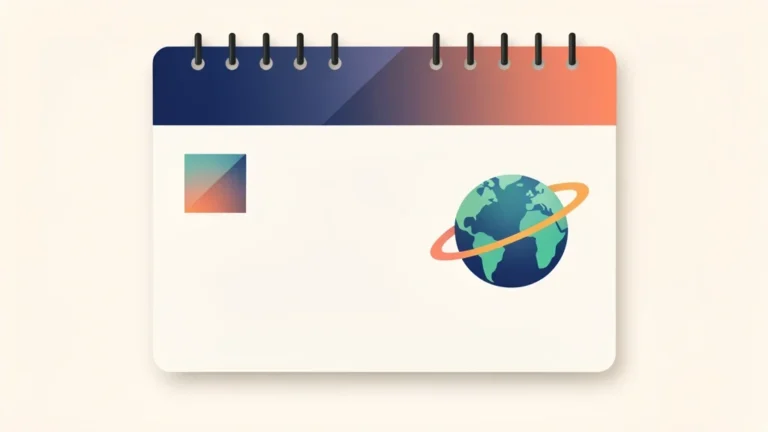 Calendar page showing February 29 beside a small orbit diagram of Earth circling the Sun, no people, no text