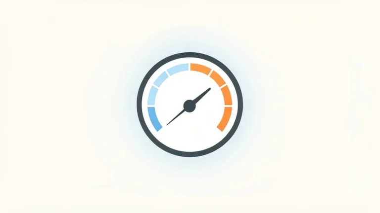 A speedometer dial showing mph and kph scales side by side, clean minimal design, no people