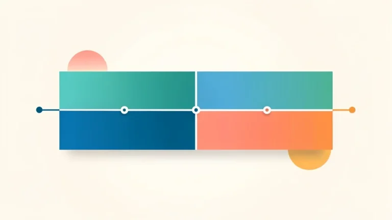 Colorful number line splitting sorted data into four quarters with quartile markers and an interquartile range bracket
