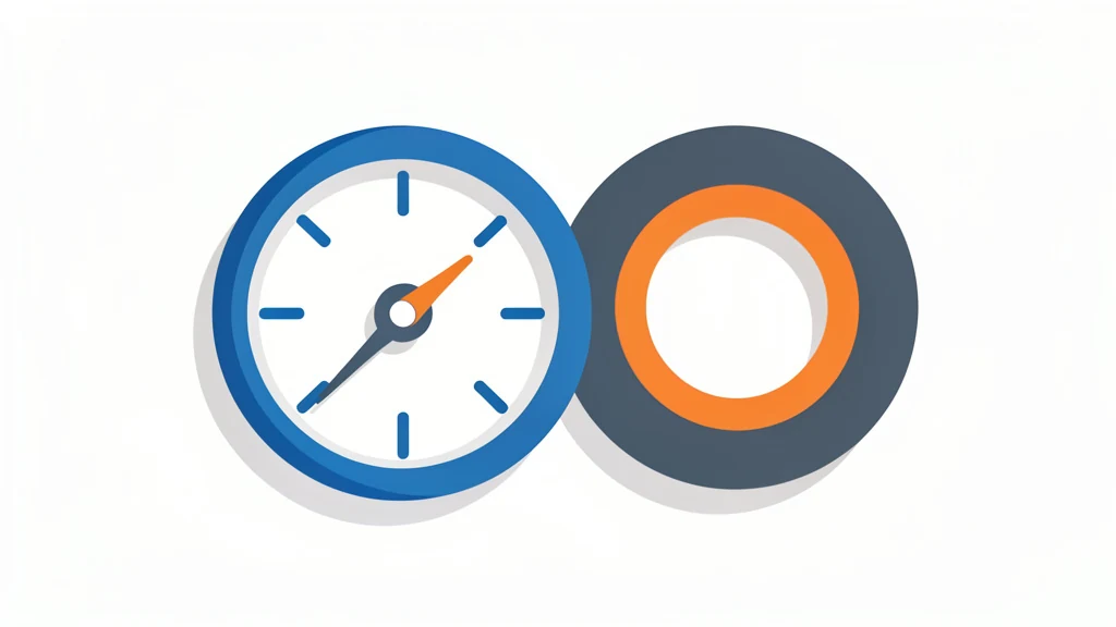 A tire pressure gauge dial with a needle, clean simple icon style, no readable text