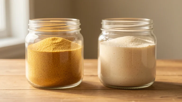 Two matching glass jars side by side, one filled with light colored sand and one filled with dark colored sand, showing pre-tax versus post-tax retirement savings, no text in image, no real person