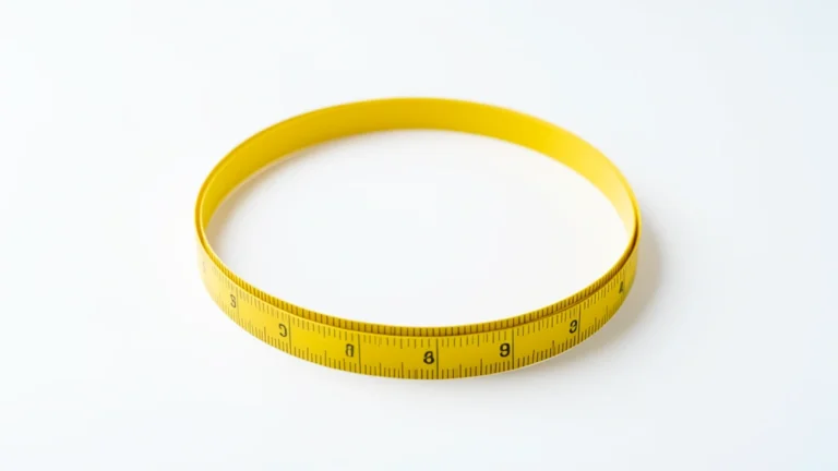 A soft measuring tape coiled into a circle on a plain background, a concept for waist-to-hip ratio, no text and no people