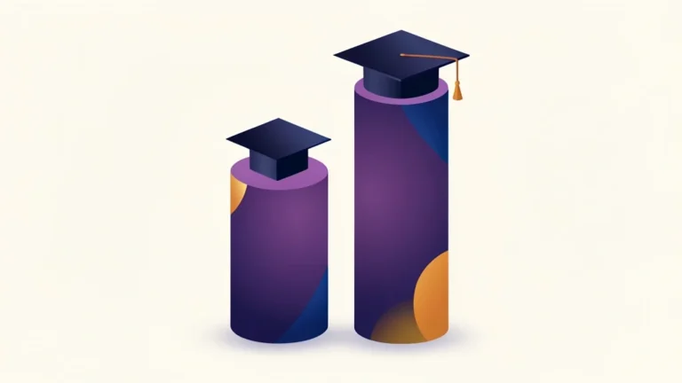 Two vertical grade scales side by side, one topping at four and one at five, colorful, no people, no text
