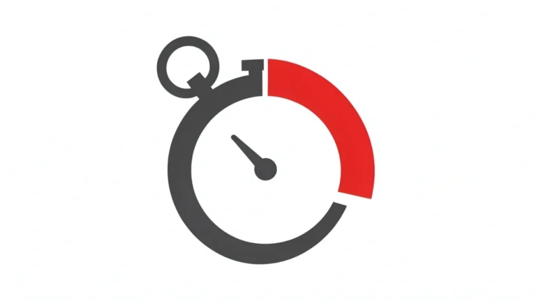 A speedometer needle sweeping upward beside a stopwatch, symbolizing a car accelerating from a stop to highway speed