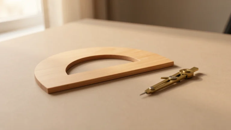 A calculator display showing DEG RAD GRAD mode indicators next to a drawn circle and protractor, no text, no numbers, no real person's hands or face