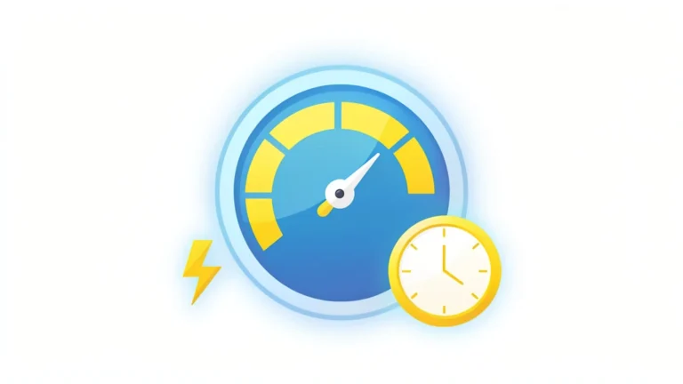 A glowing kilowatt-hour meter dial beside a simple power times time formula icon, no people, no text