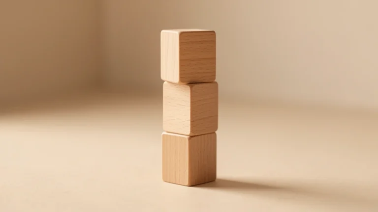 A simple diagram of numbers stacking on top of each other next to a calculator, no text, no numbers, no real person's hands or face