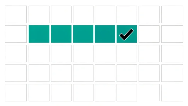 A calendar grid with a highlighted Monday to Sunday week and a bold week number tick, no people, no text