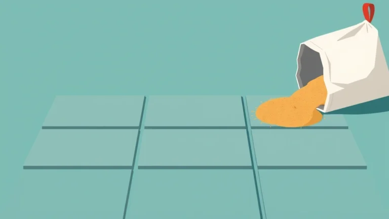 Flat illustration of square pavers with sand filling the joints between them