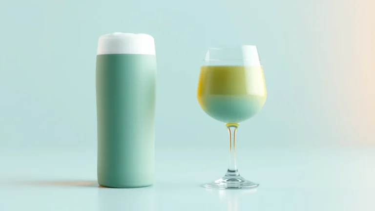 Flat vector of three simple drink glasses of different shapes lined up in a row above a single round measure badge, abstract shapes only